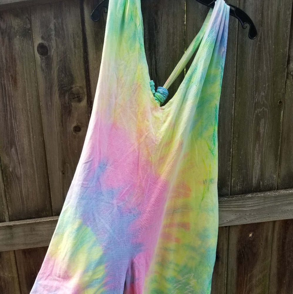 Pastel tie dye Romper/onsie/coverup